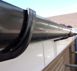 New black PVC gutters